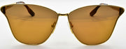 2-McQ Alexander McQueen MQ0087S 002 Women's Sunglasses Cat-eye Gold / Mirrored-889652092423-IKSpecs