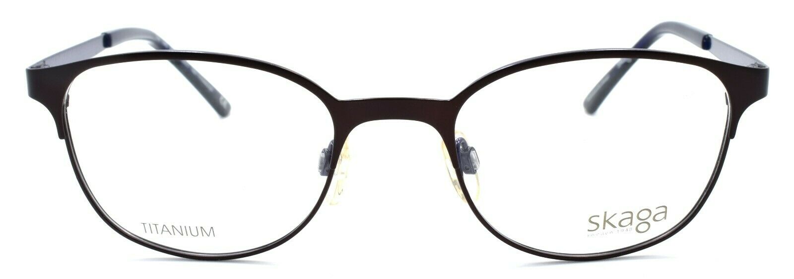 2-Skaga 3748 Timo 5201 Men's Eyeglasses Frames TITANIUM 50-20-140 Brown-IKSpecs