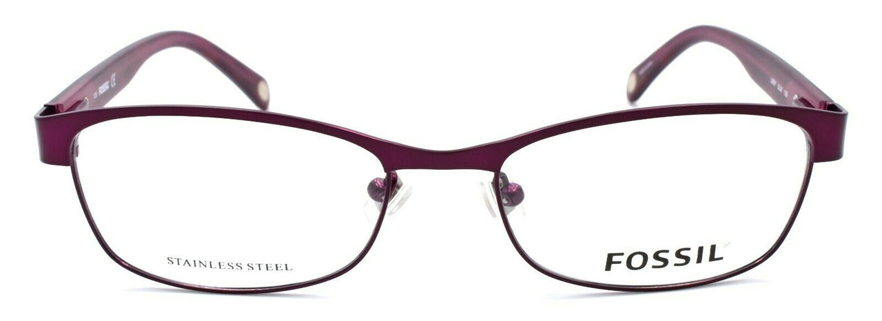 2-Fossil Libby 0JJU Women's Eyeglasses Frames 52-17-135 Satin Matte Purple-716737385784-IKSpecs