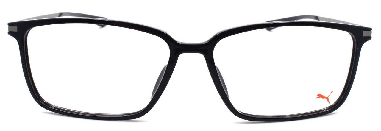 2-PUMA PU0114O 005 Eyeglasses Frames 57-14-145 Black / Silver-889652063607-IKSpecs