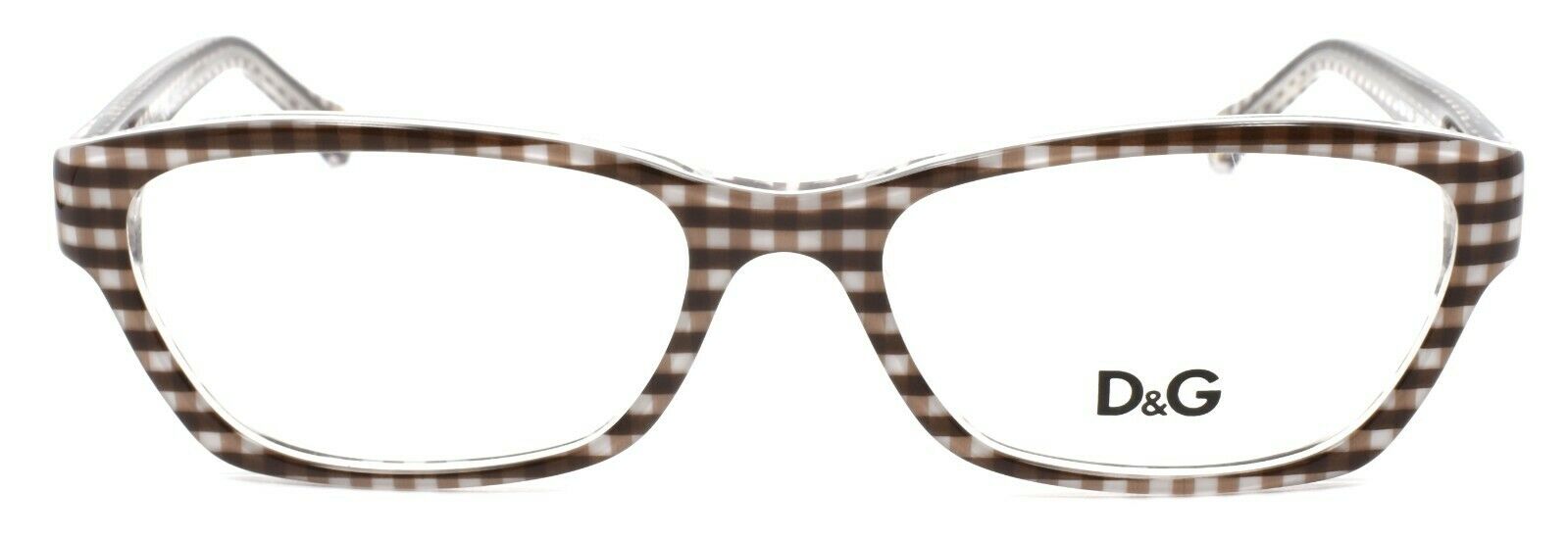 2-Dolce & Gabbana D&G 1216 1882 Eyeglasses Frames 52-16-135 Brown Checkered Picnic-679420421414-IKSpecs