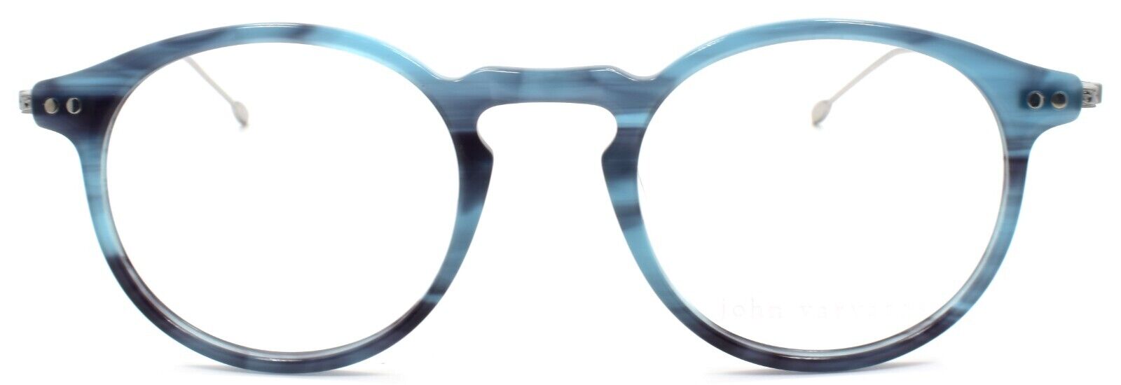 2-John Varvatos V377 Men's Eyeglasses Frames Round 48-22-145 Blue Japan-751286310474-IKSpecs