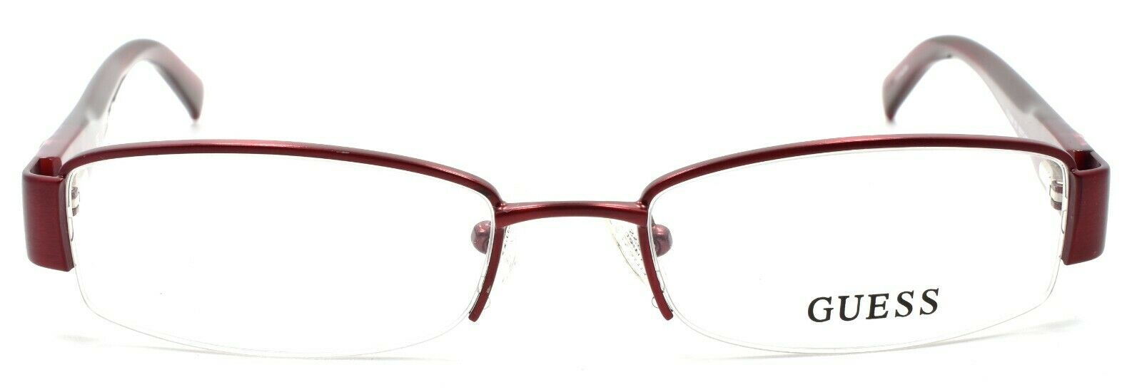 2-GUESS GU2368 BU Women's Eyeglasses Frames Half-Rim Petite 50-17-135 Burgundy-715583700871-IKSpecs