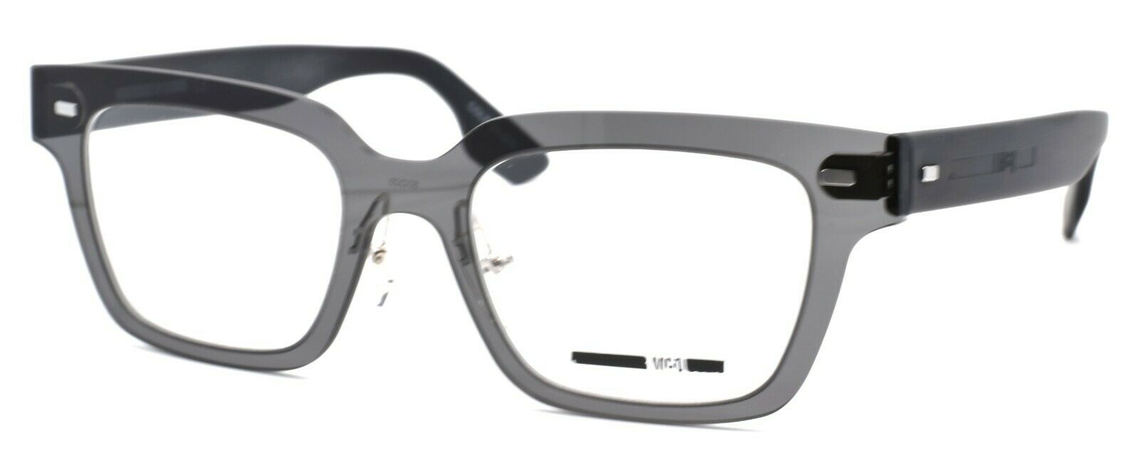 1-McQ Alexander McQueen MQ0010O 001 Unisex Eyeglasses 50-20-140 Grey / Black-889652002309-IKSpecs