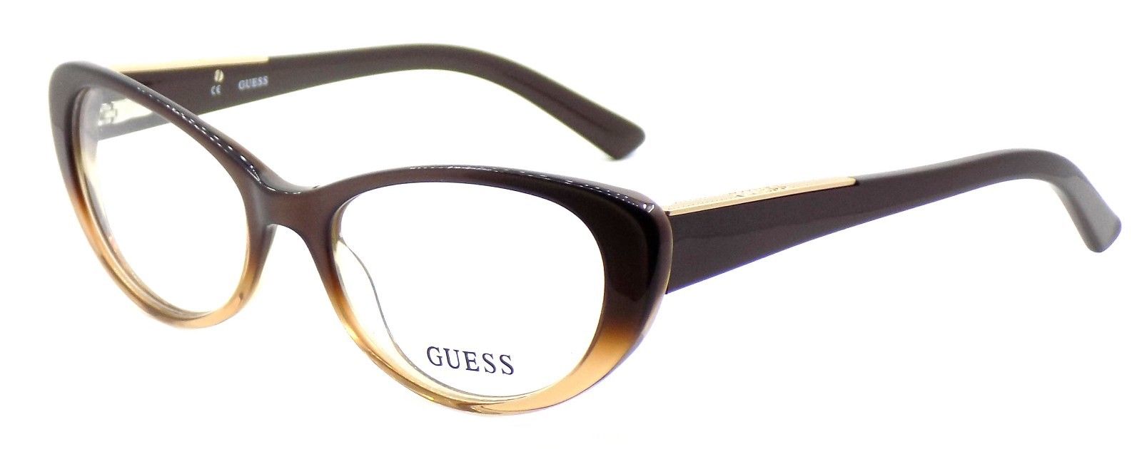 1-GUESS GU2384 BRN Women's Plastic Eyeglasses Frames 51-17-135 Brown + CASE-715583765955-IKSpecs