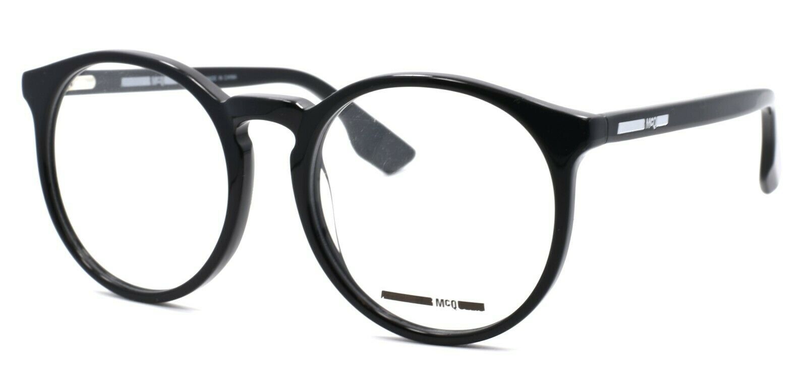 1-McQ Alexander McQueen MQ0040O 003 Women's Eyeglasses Round 51-18-140 Black-889652032436-IKSpecs