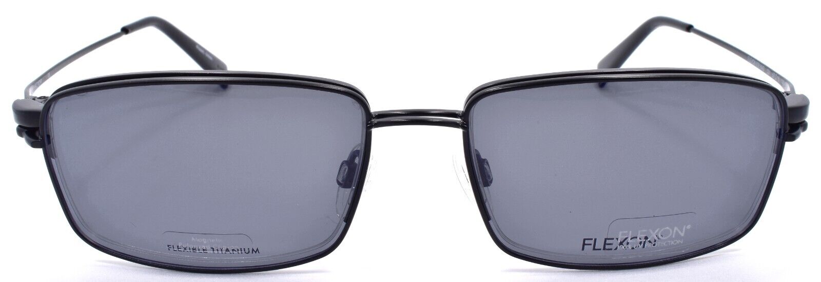 3-Flexon FLX 908 MAG 001 Men's Eyeglasses Black 57-18-145 + Clip On Sunglasses-883900204163-IKSpecs
