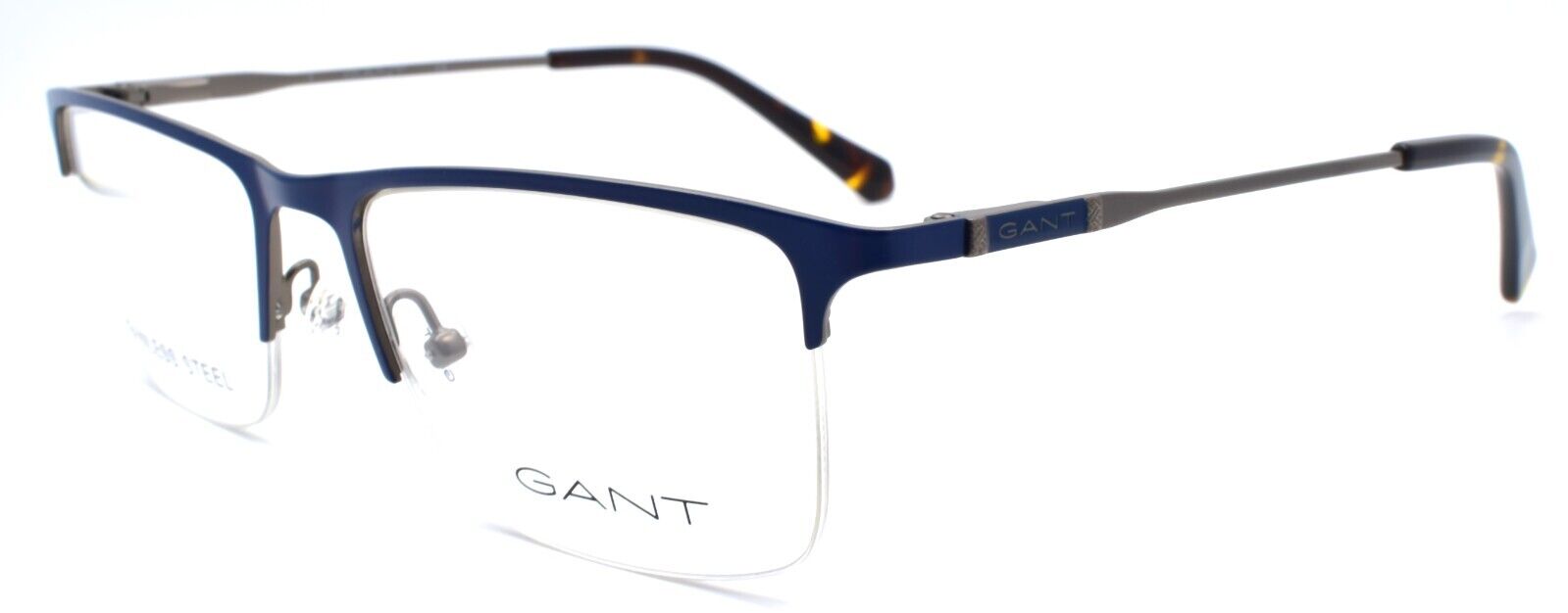 1-GANT GA3243 091 Men's Eyeglasses Frames Half-rim 53-18-140 Matte Blue-889214254641-IKSpecs