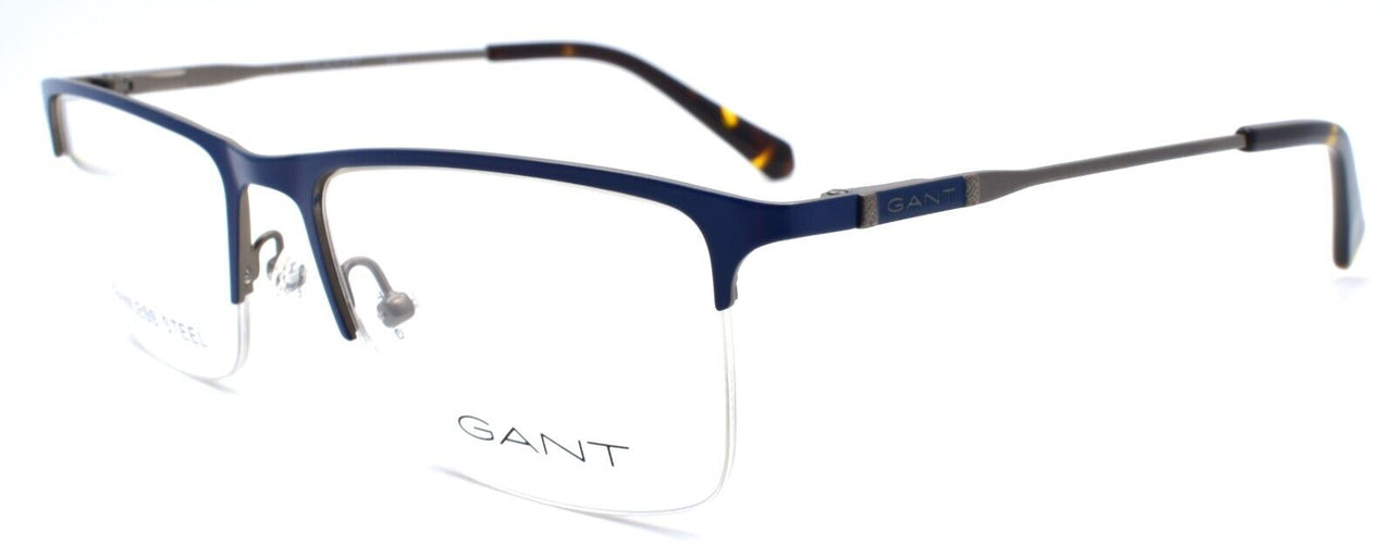1-GANT GA3243 091 Men's Eyeglasses Frames Half-rim 53-18-140 Matte Blue-889214254641-IKSpecs