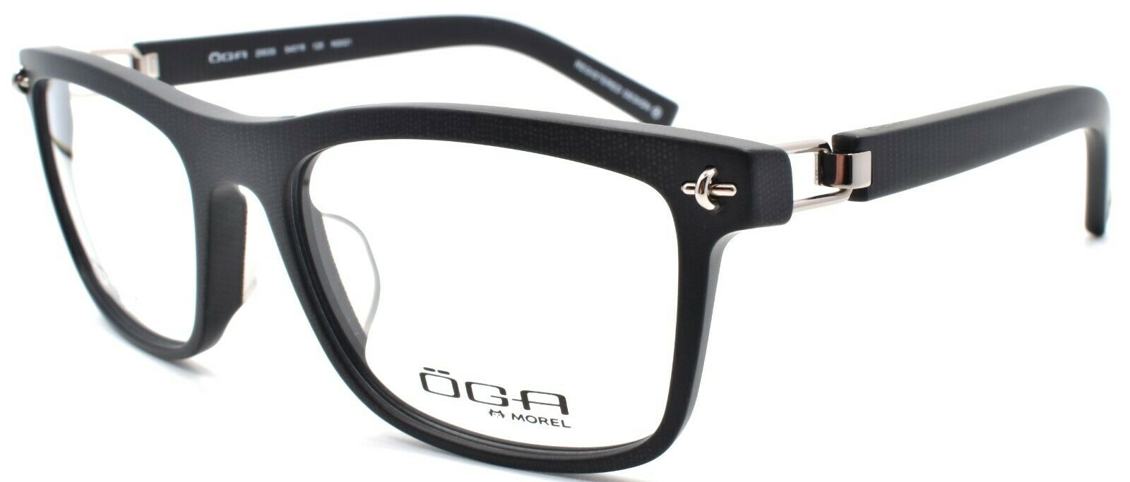 1-OGA by Morel 2953S NG021 Men's Eyeglasses Frames Asian Fit 54-18-125 Dark Grey-3604770890235-IKSpecs
