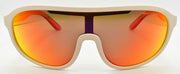 2-Armani Exchange AX4099S 83156Q Shield Sunglasses Matte White / Orange Mirror-7895653196711-IKSpecs