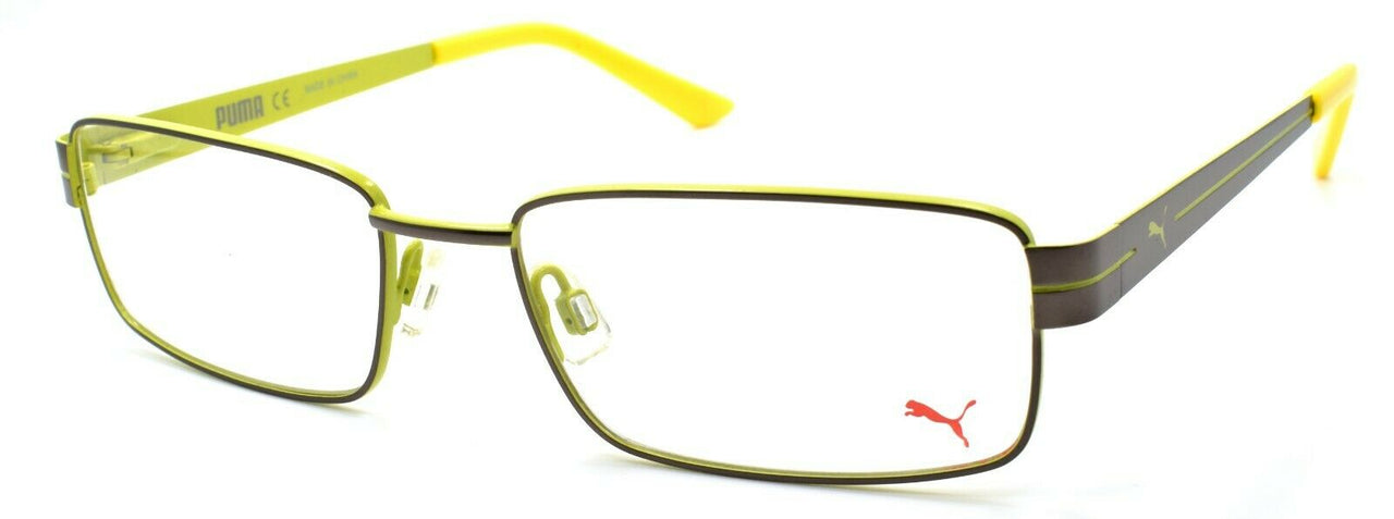 1-PUMA PE0014O 003 Men's Eyeglasses Frames 54-17-140 Ruthenium / Yellow-889652036557-IKSpecs
