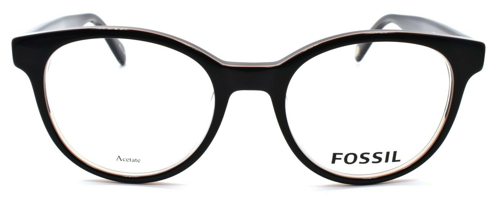 2-Fossil FOS 7012 807 Men's Eyeglasses Frames Round 50-19-145 Black-762753342577-IKSpecs