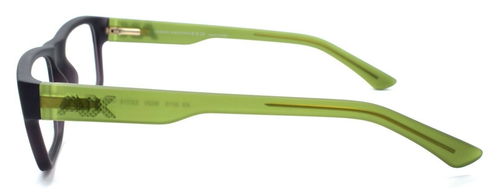 3-Armani Exchange AX3015 8020 Eyeglasses Frames 52-18-140 Matte Black / Green-8053672207347-IKSpecs