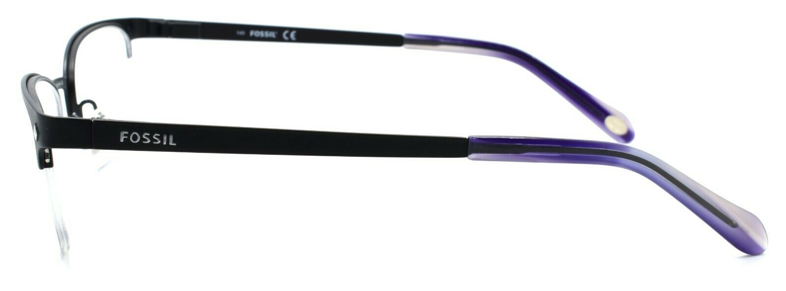 3-Fossil Will 0RX1 Men's Eyeglasses Frames Half-rim 52-19-145 Matte Black-716737556764-IKSpecs