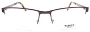 2-Timex 2:53 PM Men's Eyeglasses Frames Half-rim LARGE 57-18-145 Brown-715317205849-IKSpecs