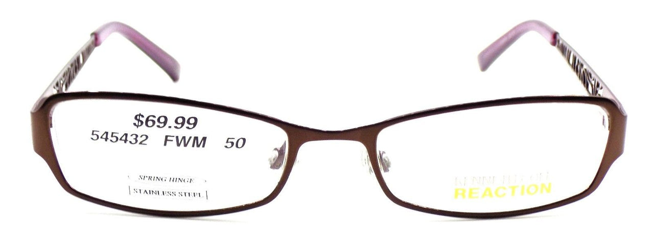 2-Kenneth Cole REACTION KC0093 050 Women's Eyeglasses 50-18-135 Dark Brown + CASE-726773163970-IKSpecs