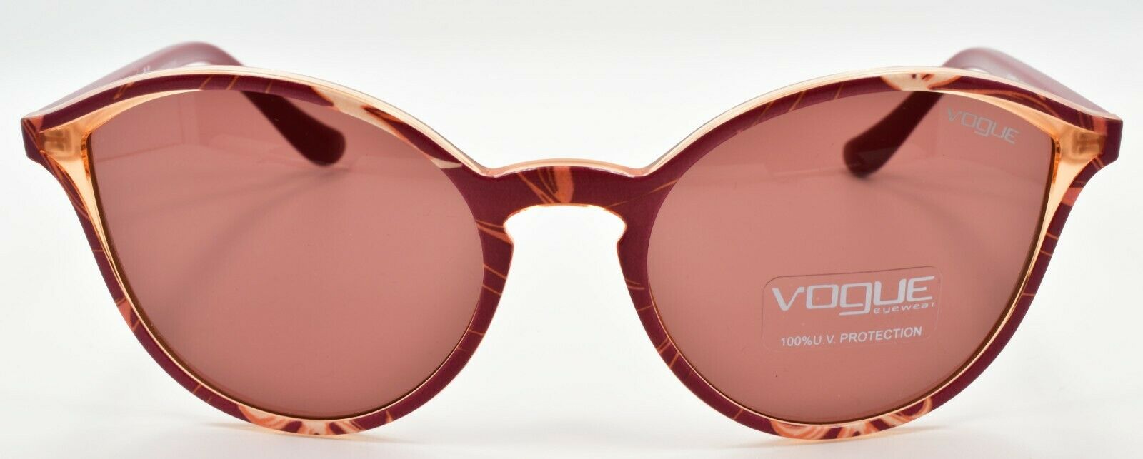 2-Vogue VO5255-S 269775 Women's Sunglasses Red Striped Orange / Violet 55-19-140-8056597009942-IKSpecs