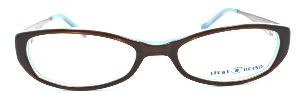 2-LUCKY BRAND Beach Trip Kids Girls Eyeglasses Frames 46-15-130 Brown + CASE-751286214925-IKSpecs