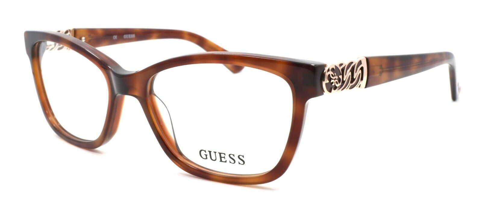 1-GUESS GU2492 052 Women's Eyeglasses Frames 52-16-135 Dark Havana Brown + CASE-664689697434-IKSpecs