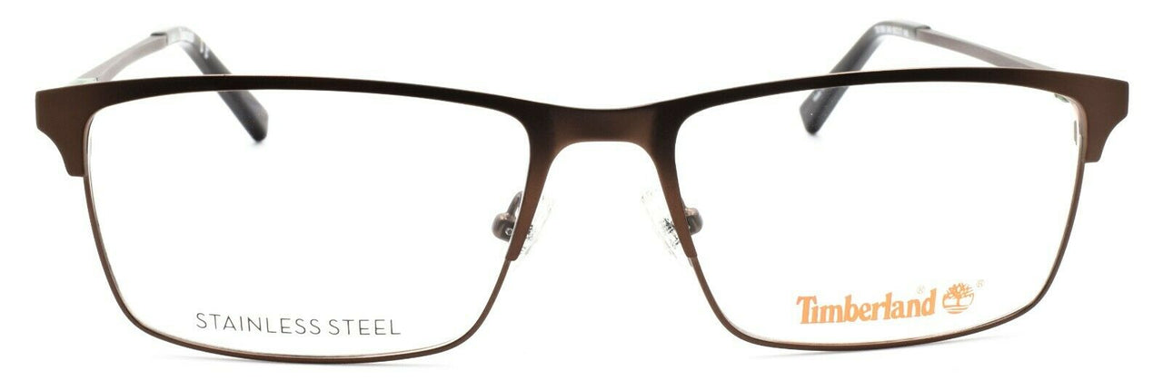 2-TIMBERLAND TB1568 049 Men's Eyeglasses Frames 56-17-145 Matte Dark Brown + CASE-664689873258-IKSpecs