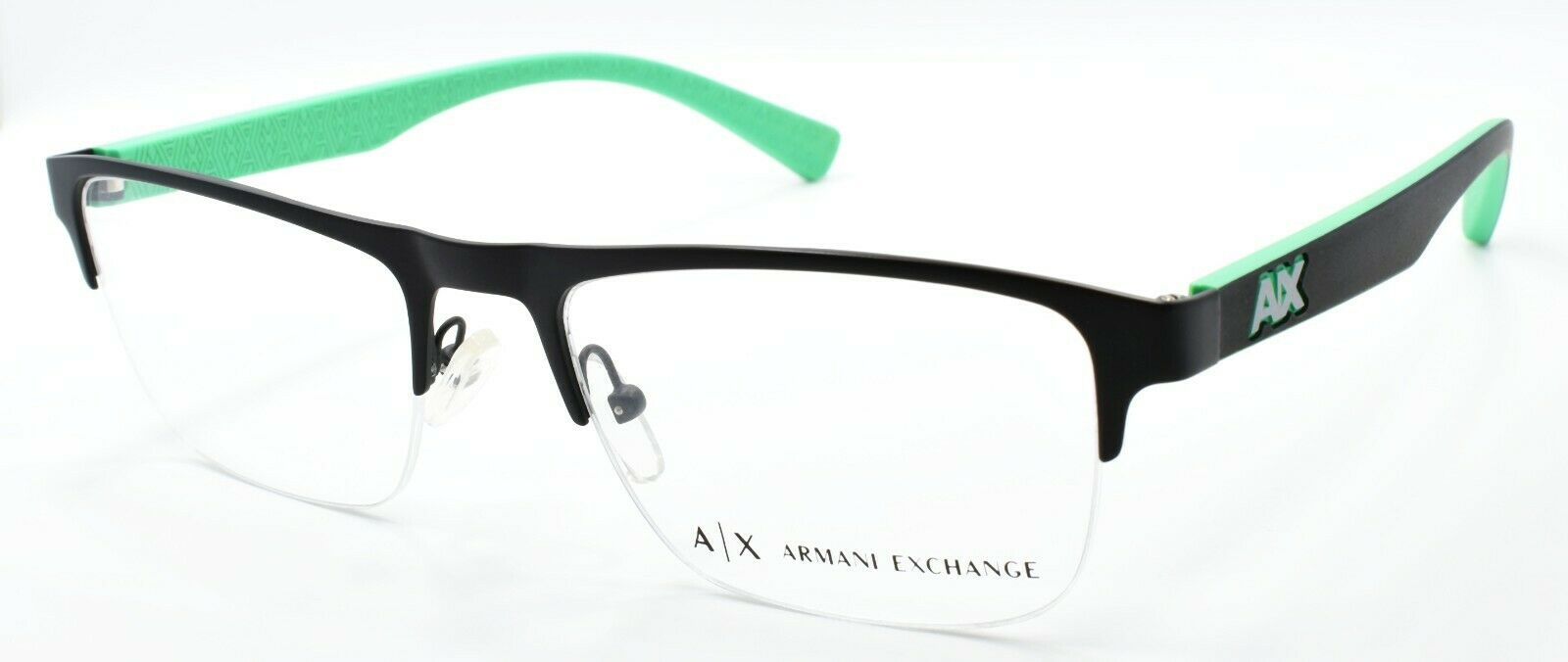 1-Armani Exchange AX1031 6063 Men's Glasses Frames Half-rim 54-19-145 Black-8053672885057-IKSpecs