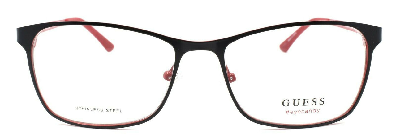 2-GUESS GU3012 005 Eye Candy Women's Eyeglasses Frame 53-16-135 Black / Red + CASE-664689840113-IKSpecs