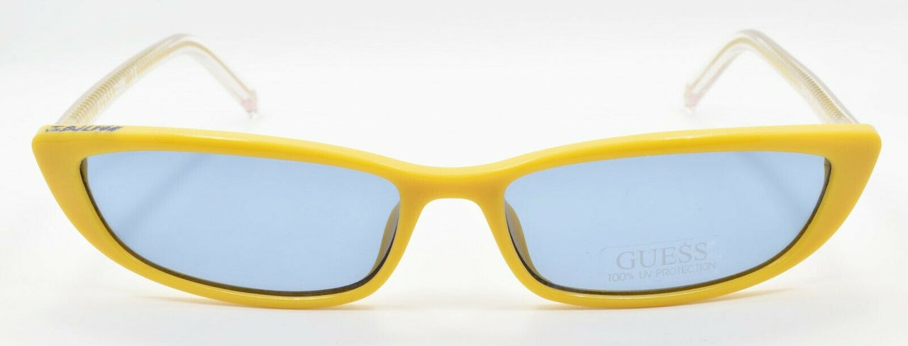 2-GUESS x J Balvin GU8210 39V Women's Sunglasses Cat Eye Yellow / Blue-889214081742-IKSpecs