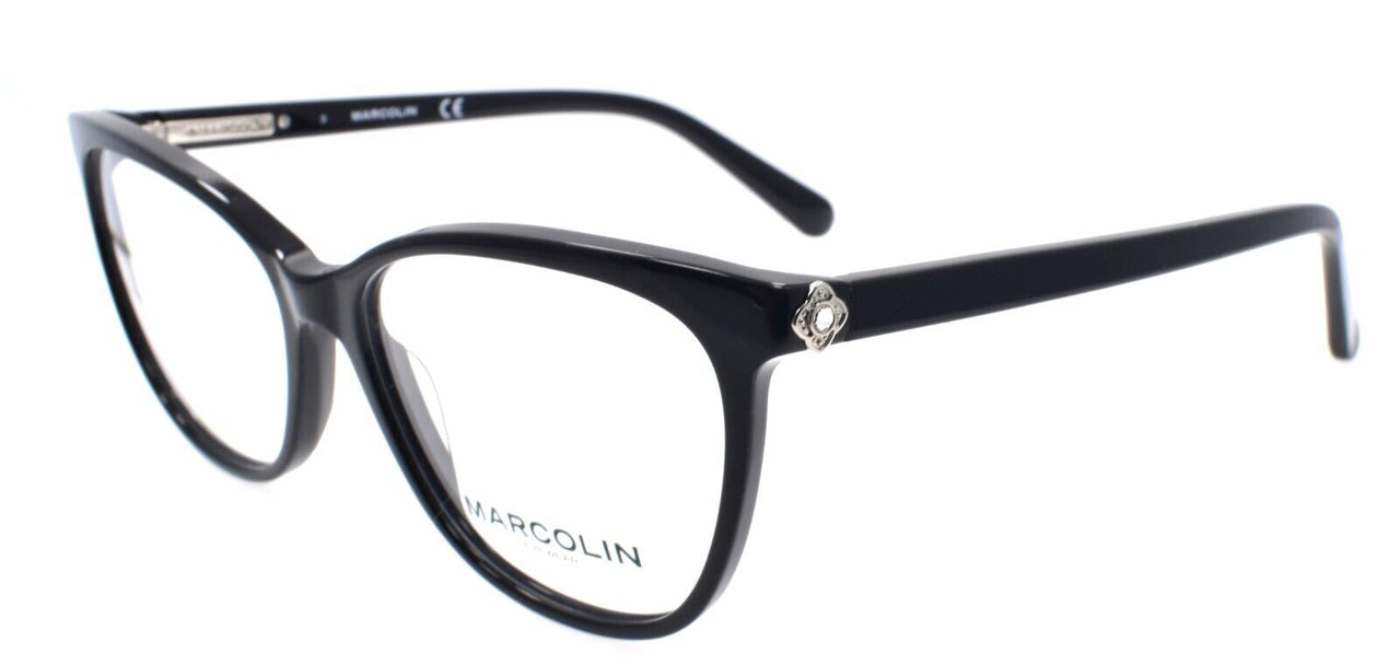 Marcolin MA5028 001 Women's Eyeglasses Frames Cat Eye 54-15-140 Black