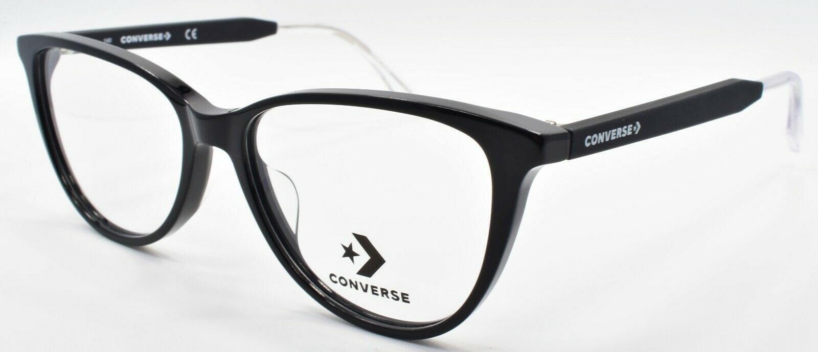 1-CONVERSE CV5004 001 Women's Eyeglasses Frames Cat Eye 52-15-140 Black-886895506571-IKSpecs