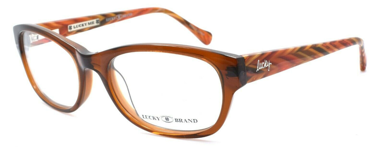 1-LUCKY BRAND Busy Bee Women's Eyeglasses Frames PETITE 49-16-130 Brown + CASE-751286246414-IKSpecs