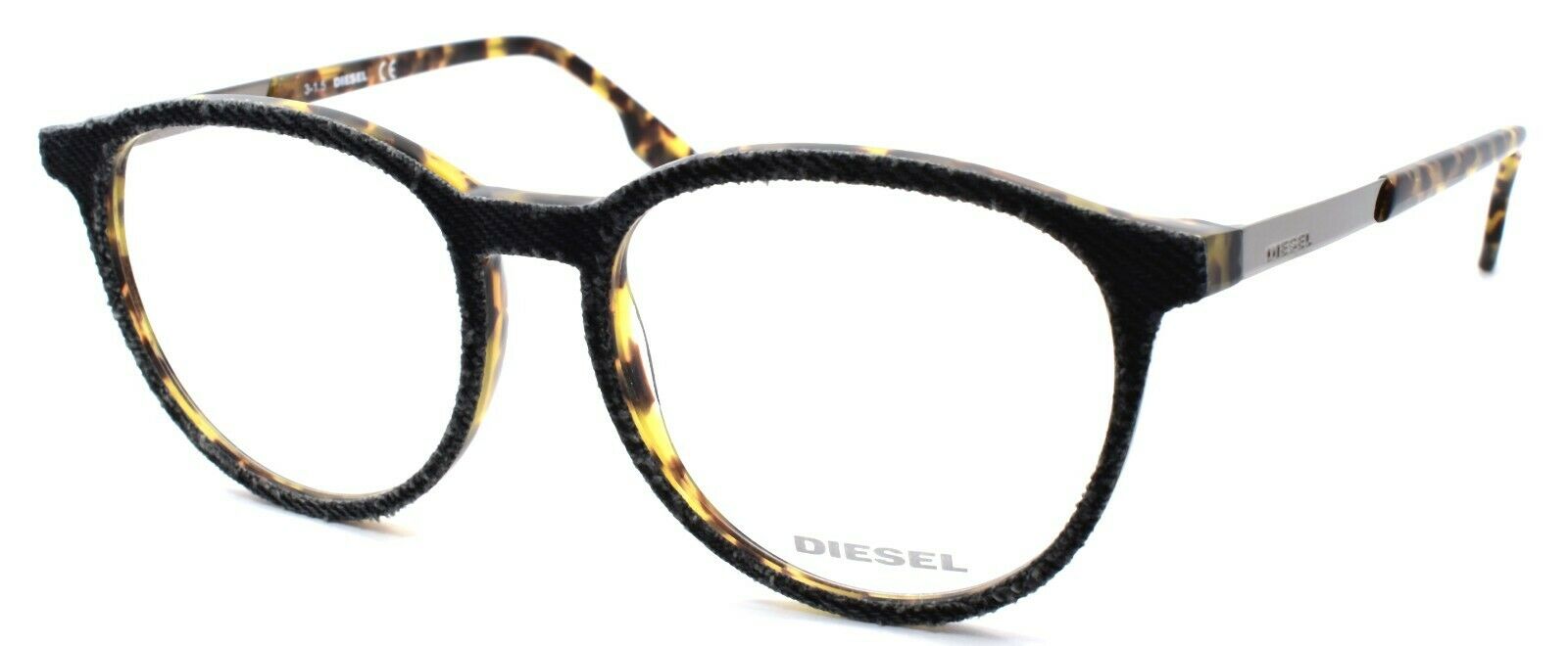 1-Diesel DL5117 005 Unisex Eyeglasses Frames 52-17-145 Black Denim / Blonde Havana-664689647026-IKSpecs