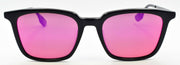 2-McQ Alexander McQueen MQ0070S 006 Unisex Sunglasses Black / Mirrored-889652064857-IKSpecs