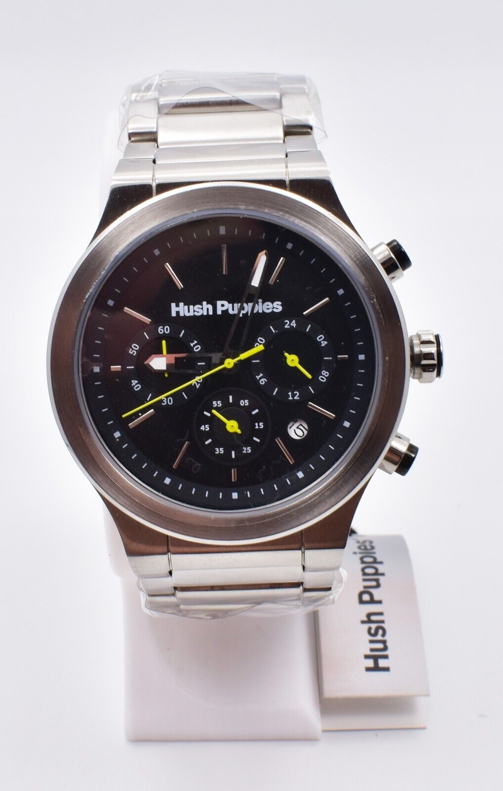 Hush Puppies HP.6057M.1502 Men's Watch Quartz Chronograph Steel NOS w/ Box