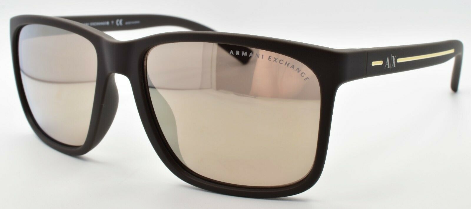 1-Armani Exchange AX4041SF 80625A Sunglasses Matte Brown / Mirror Brown-8053672464078-IKSpecs