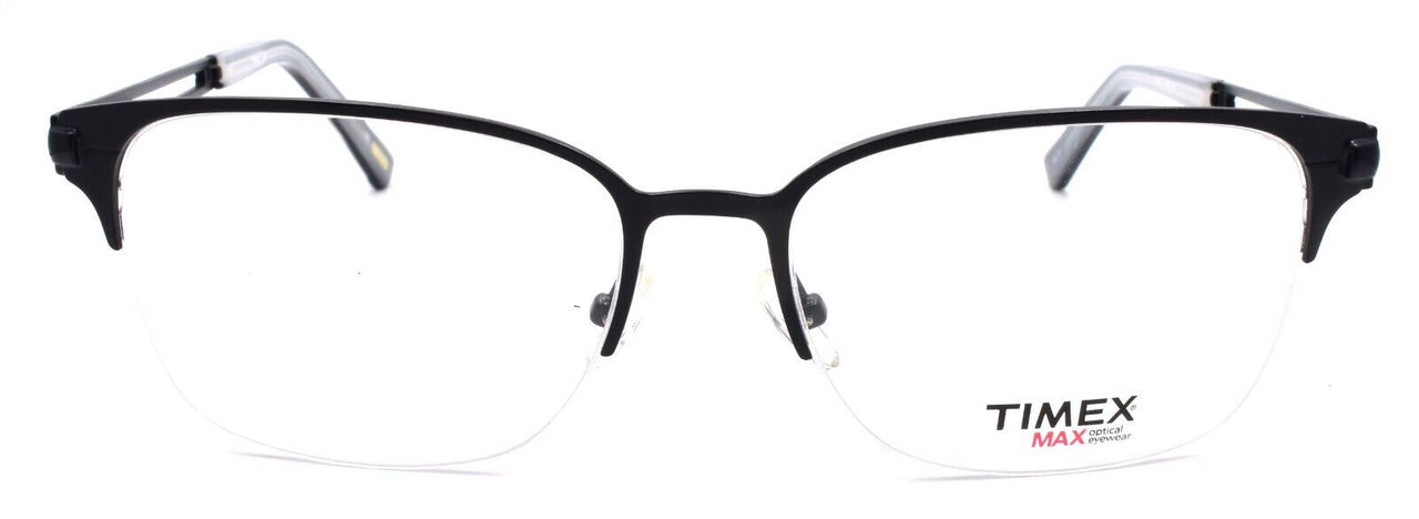 2-Timex L069 Men's Eyeglasses Frames Half-rim 56-17-145 Black-715317090186-IKSpecs