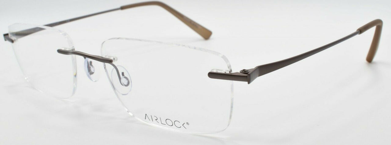 Airlock Paragon 202 046 Men's Eyeglasses Frames Rimless 53-18-140 Light Gunmetal