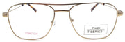 2-Timex 5:26 PM Men's Eyeglasses Frames Aviator LARGE 57-17-150 Gold-715317198158-IKSpecs