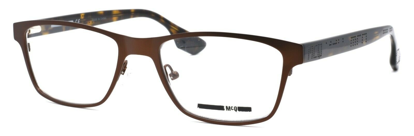 1-McQ Alexander McQueen MQ0050O 002 Unisex Eyeglasses 53-18-150 Brown / Havana-889652032856-IKSpecs