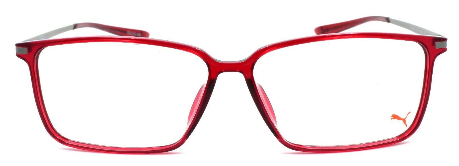 2-PUMA PU0114OA 004 Eyeglasses Frames 58-13-145 Burgundy Red / Silver-889652063676-IKSpecs