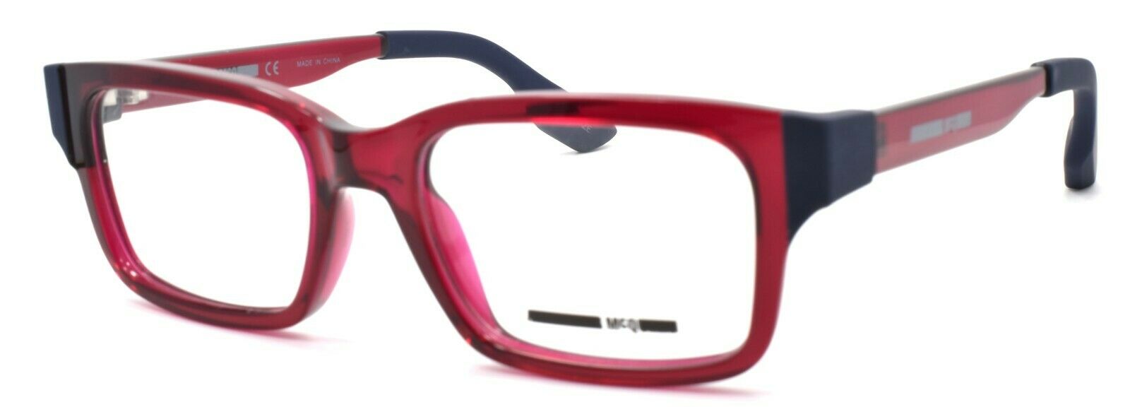 1-McQ Alexander McQueen MQ0016O 003 Unisex Eyeglasses 51-19-140 Transparent Pink-889652002491-IKSpecs