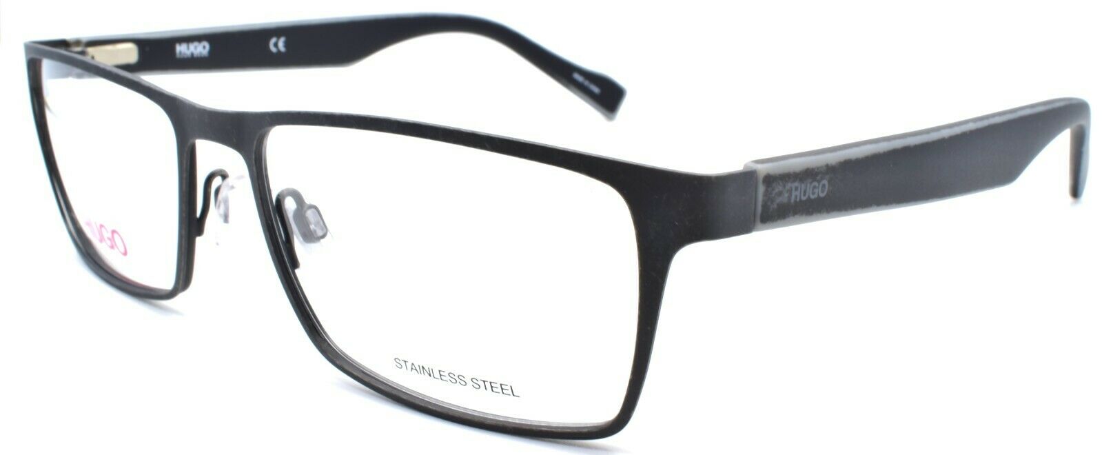 1-Hugo by Hugo Boss HG 0208 9H4 Men's Eyeglasses 55-16-140 Distressed Black / Gray-716736215341-IKSpecs