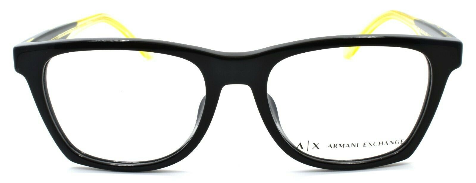 2-Armani Exchange AX3058F 8158 Men's Eyeglasses Frames 54-18-145 Black / Yellow-8056597023757-IKSpecs