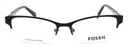 2-Fossil FOS 7000 10G Women's Eyeglasses Frames Half-rim 53-17-140 Matte Black-762753772794-IKSpecs