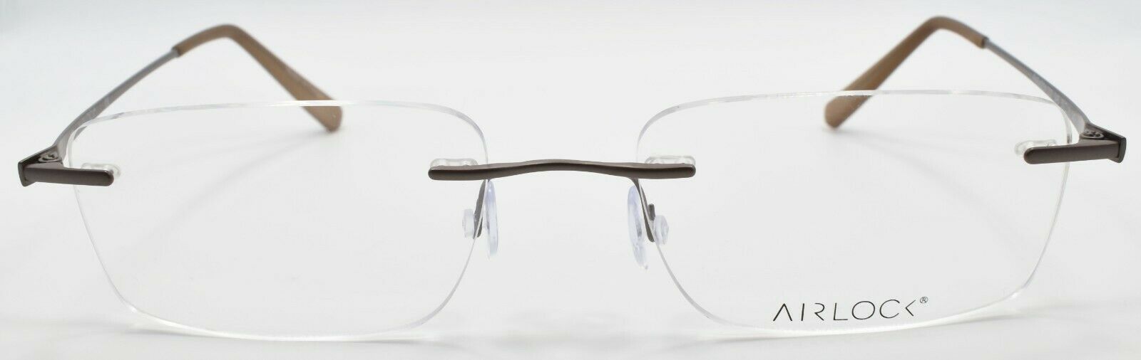 2-Airlock Paragon 202 046 Men's Eyeglasses Frames Rimless 53-18-140 Light Gunmetal-886895451420-IKSpecs