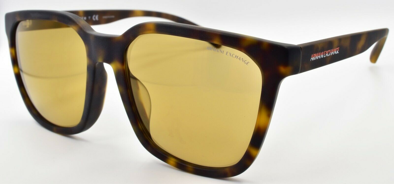 1-Armani Exchange AX4108SF 80295S Sunglasses 57-18-145 Matte Havana / Mirror Gold-8056597427234-IKSpecs