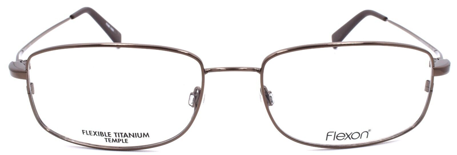 4-Flexon FLX 904 MAG 210 Men's Eyeglasses Brown 57-18-145 + Clip On Sunglasses-750666984861-IKSpecs