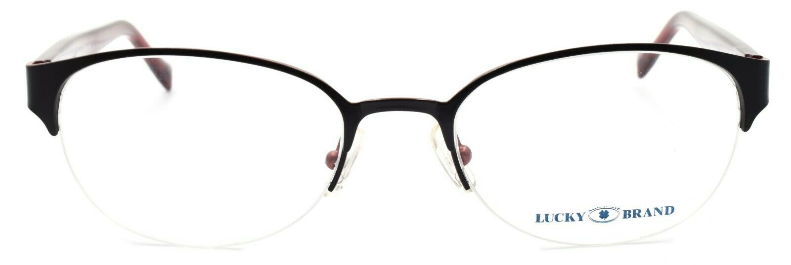 2-LUCKY BRAND Coastal Women's Eyeglasses Frames Half-rim 49-18-135 Black + CASE-751286249385-IKSpecs
