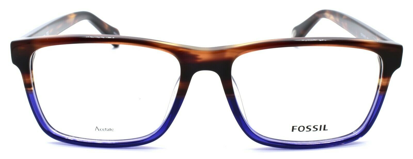 2-Fossil FOS 7084/G 09Q Men's Eyeglasses Frames 56-17-145 Brown / Blue-716736276526-IKSpecs