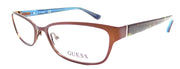 1-GUESS GU2515 049 Women's Eyeglasses Frames 50-16-135 Matte Dark Brown + CASE-664689713820-IKSpecs